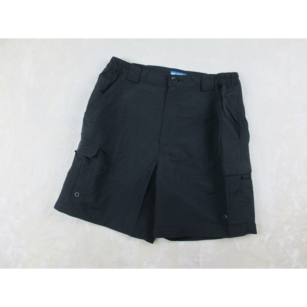 Reel Legends Shorts Mens Medium Black Cargo Lightweight Fishing Fisherman* - Picture 2 of 11